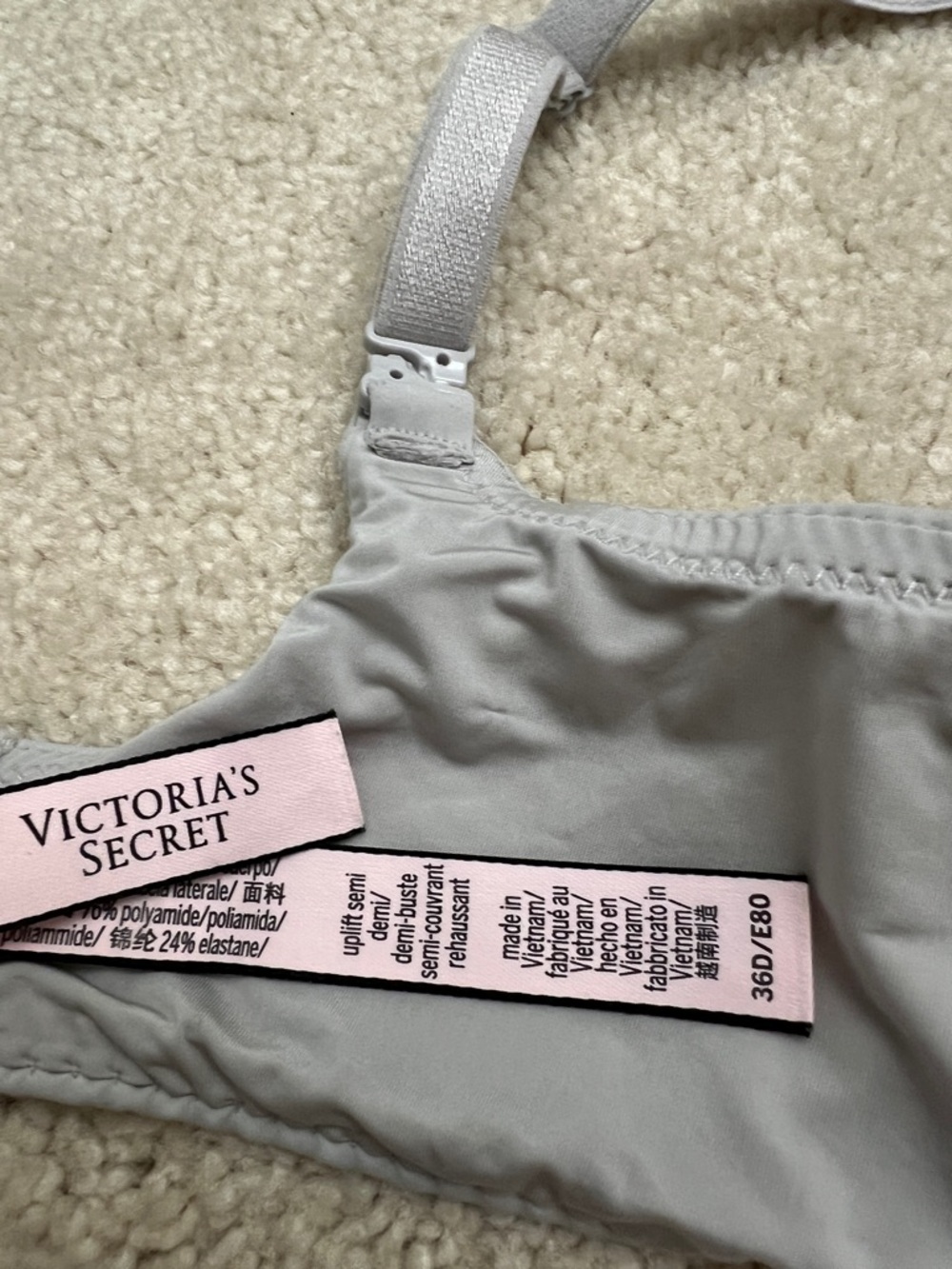 Retired Victoria’s Secret BBV Blue Smooth Lined Uplift Semi Demi Bra 36D - Picture 3 of 3